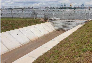 350m precast two-tiered trapezoidal drain installed at Seletar North Link